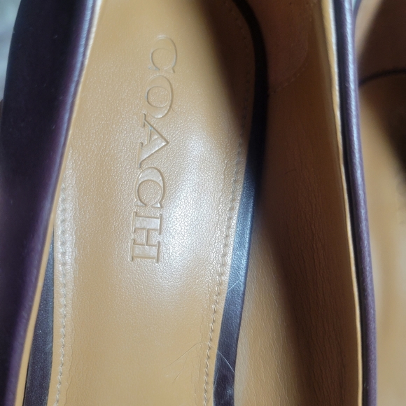 Coach Dark Brown & Silver Buckle Heels - Picture 4 of 6